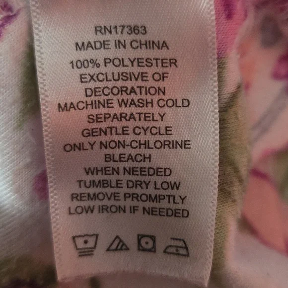 Aria Floral Nightgown white/ pink Large - Picture 4 of 4